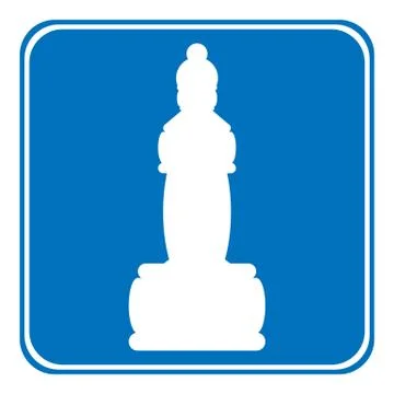 Chess queen icon. Stock Illustration