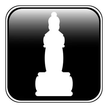 Chess queen icon. Stock Illustration