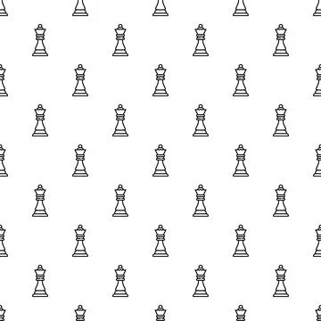 Chess queen piece repeating pattern background 스톡 일러스트