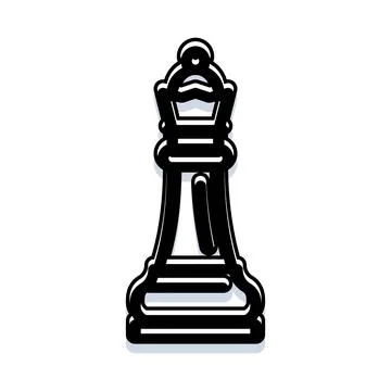 Chess queen piece representing strategy and power game Stock Illustration