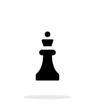 Chess Queen simple icon on white background. Stock-Illustration