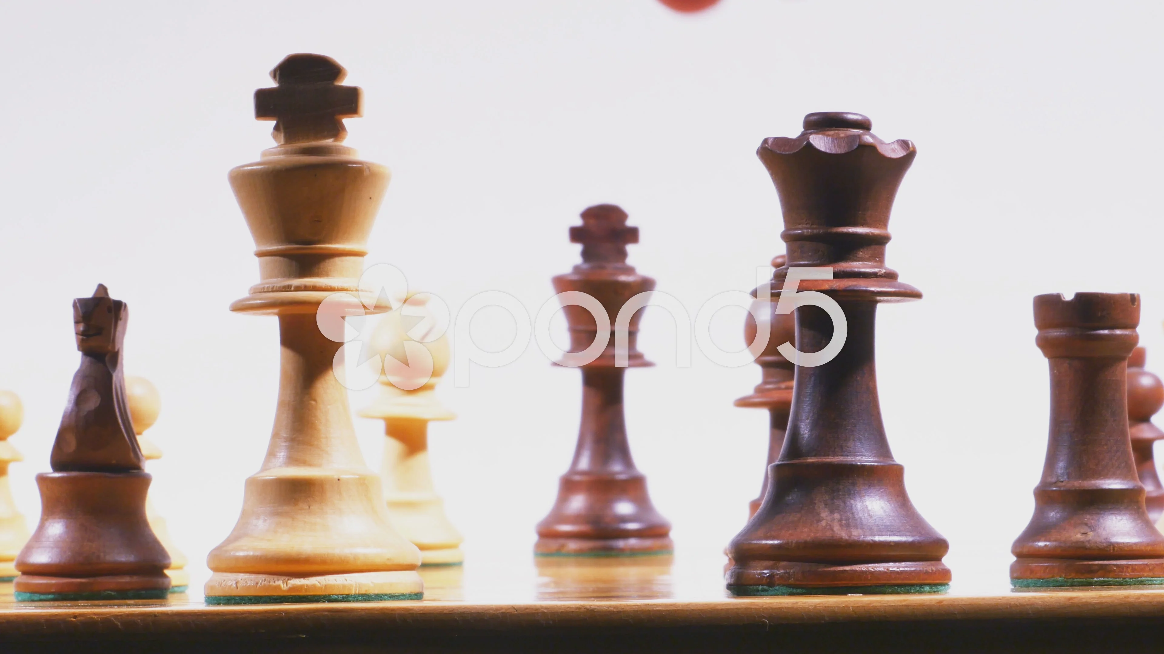 4K Queen Takes King Checkmate Chess Game, Stock Video