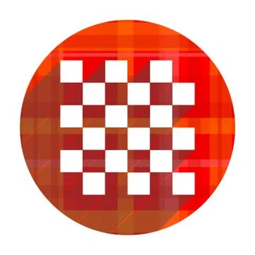 Chess red flat icon isolated. Stock-Illustration