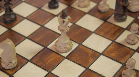 Chess. To remove the chess pieces. Empty chess Board. Stock Footage 40586308
