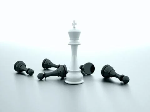 Chess rendered one win イラスト素材