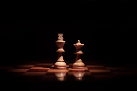 Chess represent wedding of couple Stock Photos