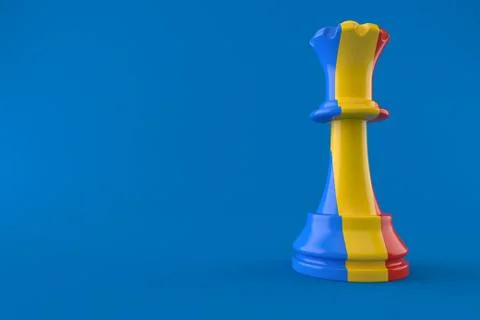 Chess with romanian flag Stock Illustration