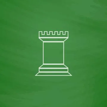 Chess Rook computer symbol Stock Illustration