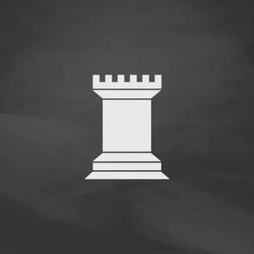Chess Rook computer symbol Stock Illustration