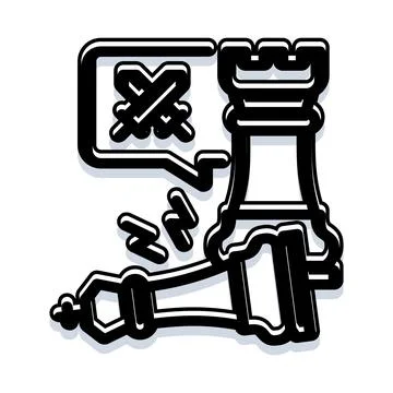 Chess rook winning over fallen king checkmate concept Ilustração Stock
