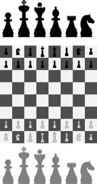 Chess set Stock Illustration
