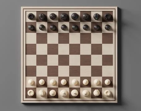 Chess set top view, Competition, game, war, emulation and planning concept,.. Illustrazione stock