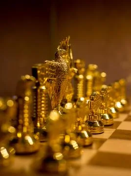 Chess Set , whites Stock Photos
