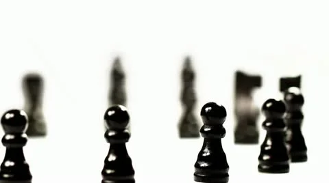Chess set's march Stock Footage 21245557