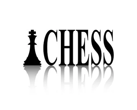 Chess Sign Reflection Illustrazione stock