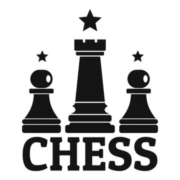 Chess solution game logo, simple style 스톡 일러스트