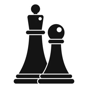 Chess solution icon simple vector. Business problem Illustrazione stock