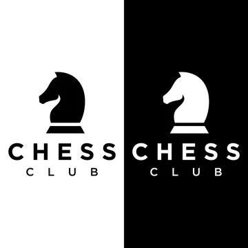 Chess strategy game Logo template with horse, king, pawn and rook. Logos fo.. Stock Illustration
