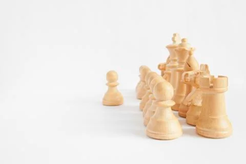 Chess strategy: points of view (main focus on rook and pawn) Foto stock