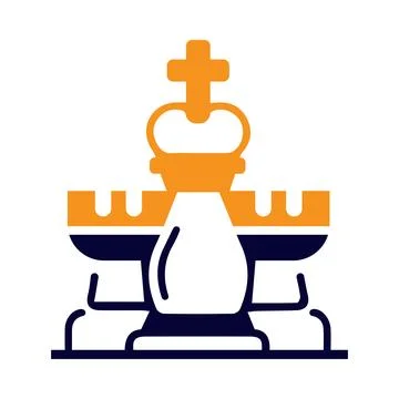 Chess strategy tactic icon Stock Illustration
