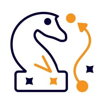 Chess strategy tactic icon Stock Illustration