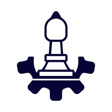 Chess strategy tactic icon Stock Illustration