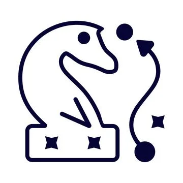 Chess strategy tactic icon Stock Illustration
