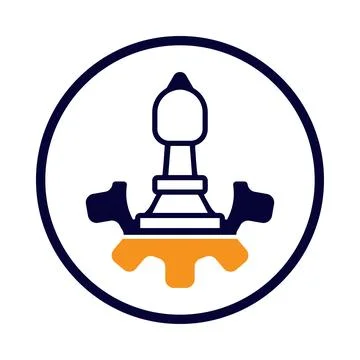 Chess strategy tactic icon Stock Illustration