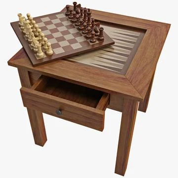 Chess Table Free 3D Model - .blend - Free3D