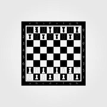 Chess Table online game app concept, strategy game Stock Illustration