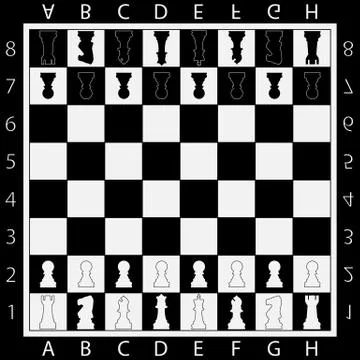 Chess Table online game app concept, strategy game Stock Illustration