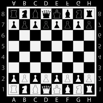 Chess Table online game app concept, strategy game Stock Illustration