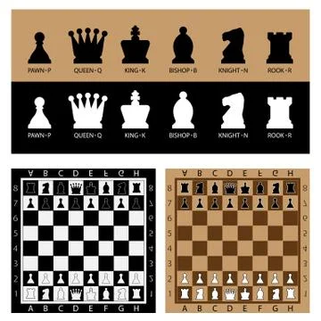 Chess Table online game app concept, strategy game Illustrazione stock