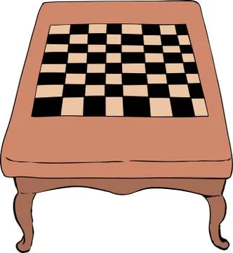 Chess table with short legs Stock Illustration