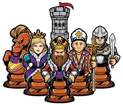 Chess Team Concept Stock Illustration