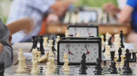 Two People Playing Chess Game First Moves Of Stock Footage SBV-309451141 -  Storyblocks