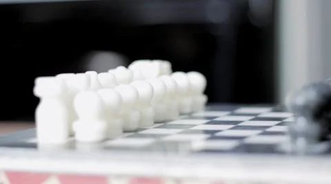 Chess tracking shot slow Stock Footage 7906796