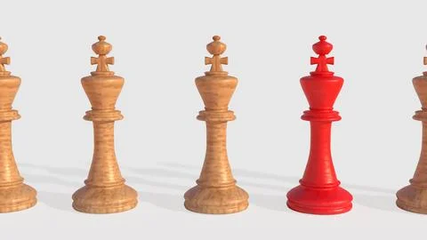 The Chess on white Background  3d rendering. Stock Illustration
