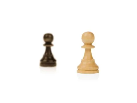 Chess on a white background Stock Photos