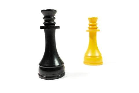 Chess on a white background. Stock Photos