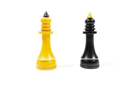 Chess on a white background. Fotos Stock