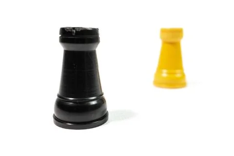 Chess on a white background. Stock Photos