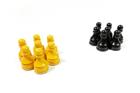 Chess on a white background. Stockfoto's