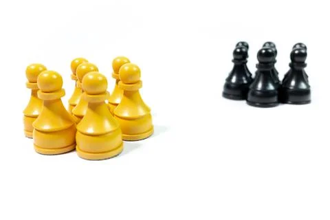 Chess on a white background. Stock Photos