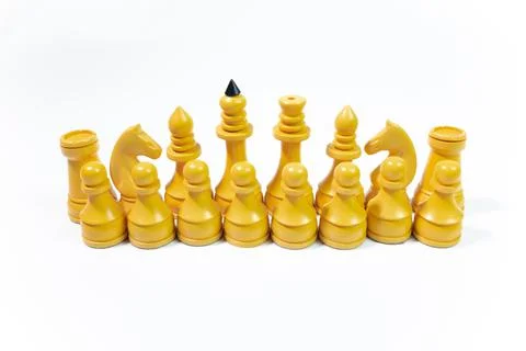 Chess on a white background. Stock Photos
