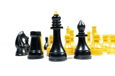 Chess on a white background. Foto stock