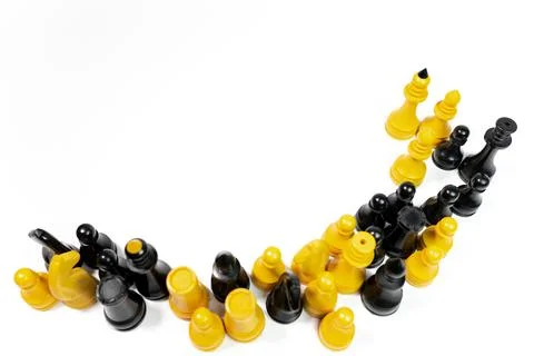 Chess on a white background. Stockfoto's