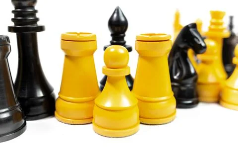 Chess on a white background. Фото