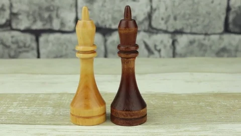 Chess white king and black king Stock Footage 78333749