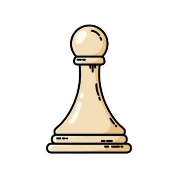 Chess white pawn vector flat isolated icon Stock Illustration